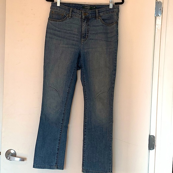 Lauren Ralph Lauren Straight Leg Jean, Size 8P - Picture 1 of 7